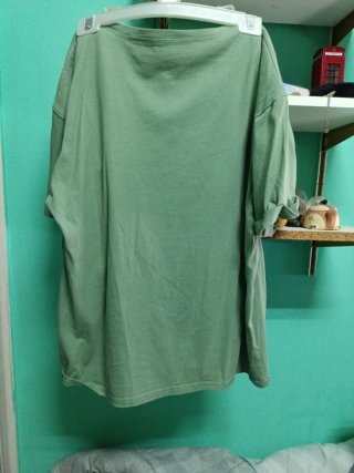 Camiseta algodón verde talla única