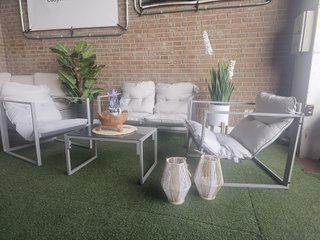 Conjunto Terraza Sofá 2 Plazas y Sillones