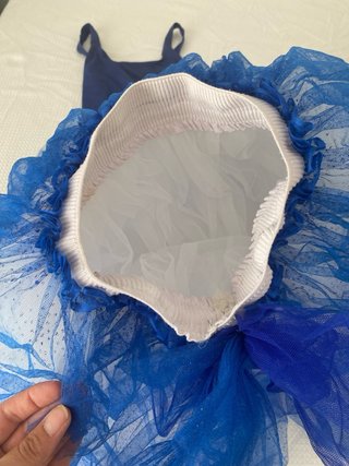 Disfraz Bailarina Tutú Azul y Blanco.