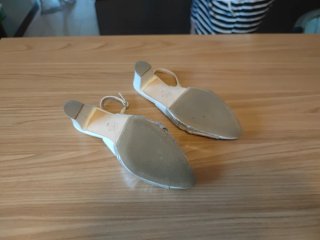 Sandali Cinzia Valle beige e argento