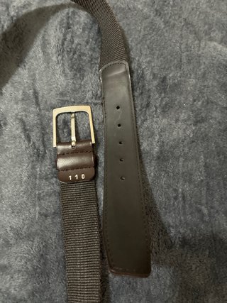 Cinturón unisex con rayas marrones y naranjas