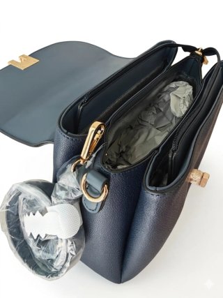 Borsa Melluso 1953 Pelle Blu Nuova