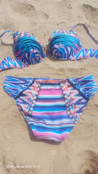 Bikini Gottex azul y rosa