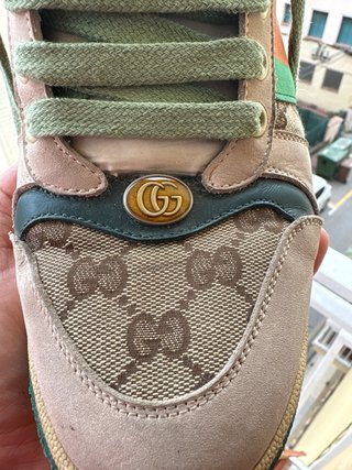 Zapatillas Gucci Beige y Verde