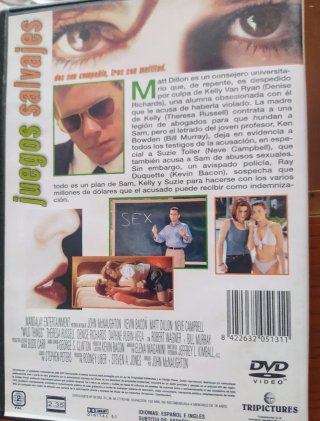 DVD original película Juegos Salvajes (Español)