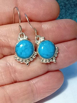 Pendientes Plata Ley Turquesa