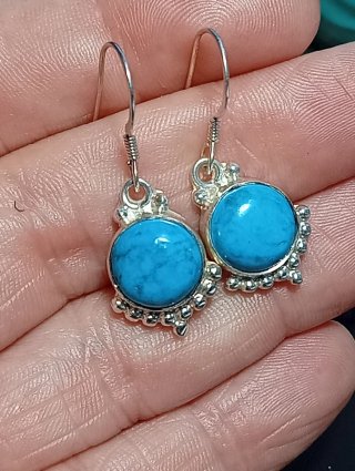 Pendientes Plata Ley Turquesa