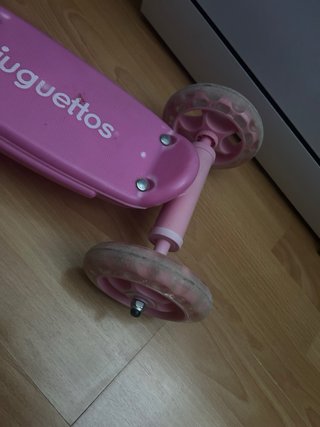 Patinete infantil 3 ruedas rosa Juguettos
