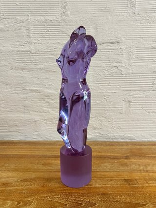 Escultura Femenina Cristal Murano Neodimio