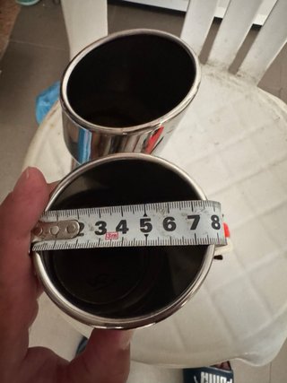 Cola de escape doble cromada universal