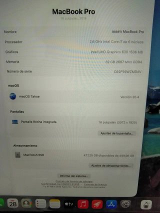 MacBook Pro 16'' RAM 32GB SSD 512GB TouchBar con scatola