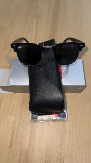 Gafas de Sol Ray-Ban Clubmaster Negro/Dorado