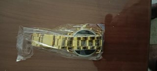 Reloj Eneva Oro Negro Vestir Hombre