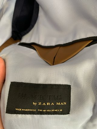 Chaqueta Americana Zara Man Negra