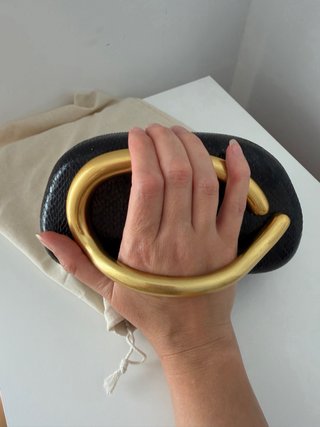 Bolso Zara asa dorada efecto piel serpiente