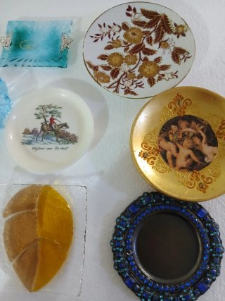 Set 12 piattini/svuotatasche vintage