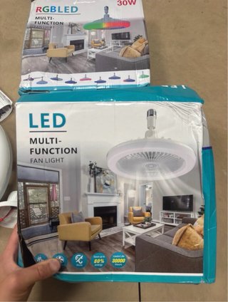Lámpara Ventilador LED RGB Multifunción
