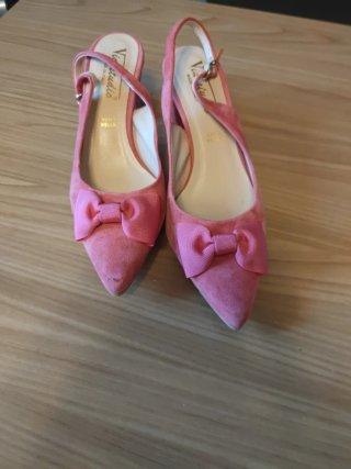 Scarpe Via Studio fucsia con fiocco