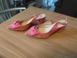 Scarpe Via Studio fucsia con fiocco