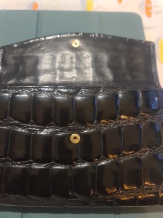 Cartera Balenciaga Piel Cocodrilo Vintage Negra