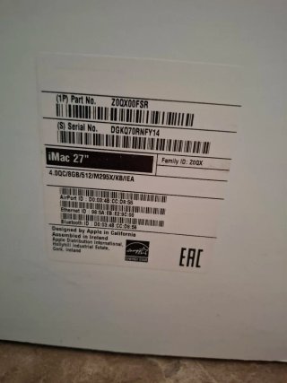 iMac 27 Retina 5K Late 2014