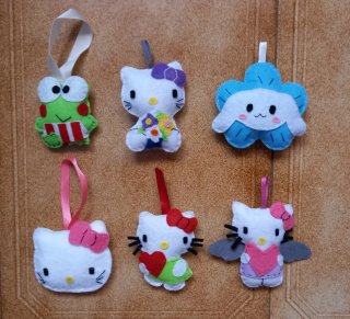 Personajes Sanrio en fieltro
