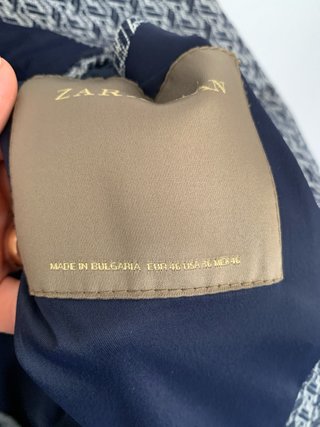 Chaqueta Zara Man Azul y Gris