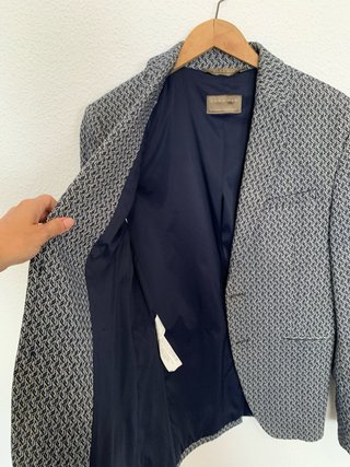 Chaqueta Zara Man Azul y Gris