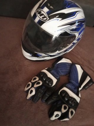 Casco Moto Talla L y Guantes 664422064 WhatsApp