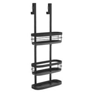 Estantería colgante ducha metal negra