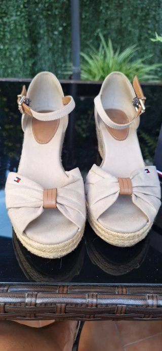 Sandalias esparto Tommy Hilfiger beige