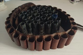 Cartuccera vera pelle cal. 12 vintage