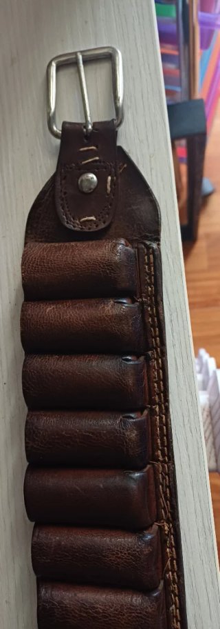 Cartuccera vera pelle cal. 12 vintage