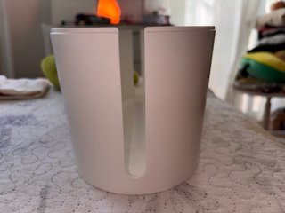 Organizador cables blanco Ikea con tapa