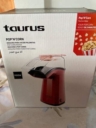 Máquina Palomitas Taurus POP 'N' CORN Roja