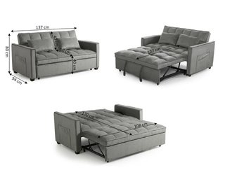 CHOLLO!! Sofá Cama Beige 2 Plazas