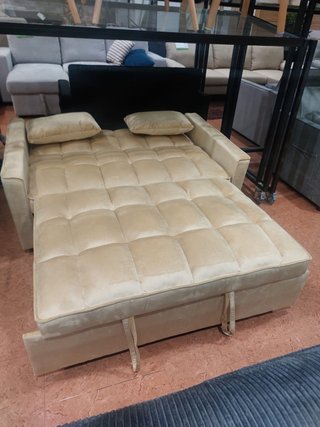 CHOLLO!! Sofá Cama Beige 2 Plazas