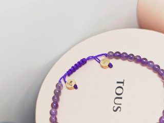 Pulsera Tous Amatista Oso bold metalizado cuerdas