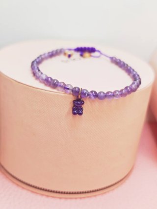 Pulsera Tous Amatista Oso bold metalizado cuerdas