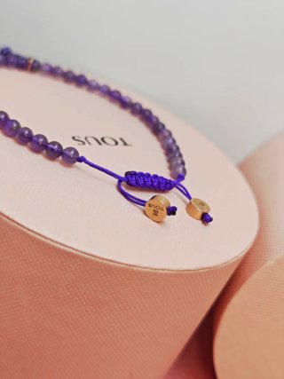 Pulsera Tous Amatista Oso bold metalizado cuerdas