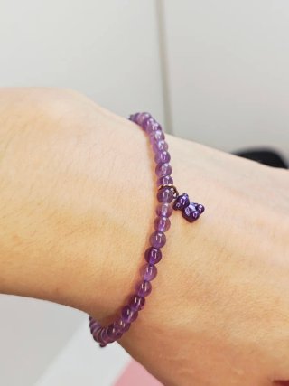 Pulsera Tous Amatista Oso bold metalizado cuerdas