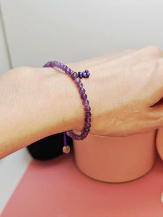 Pulsera Tous Amatista Oso bold metalizado cuerdas