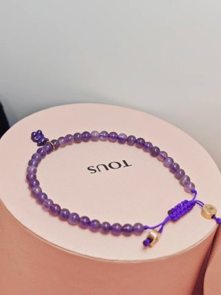 Pulsera Tous Amatista Oso bold metalizado cuerdas