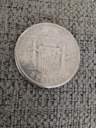 Moneda 5 Pesetas 1881 Alfonso XII Plata