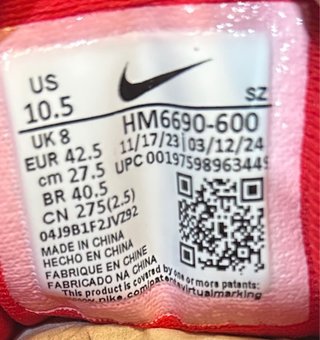 Nike Air Max 1 SP Rojas Talla 42.5