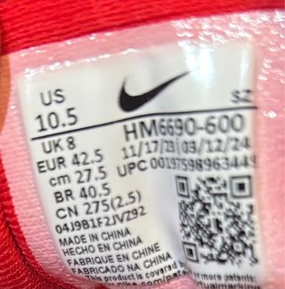 Nike Air Max 1 SP Rojas Talla 42.5