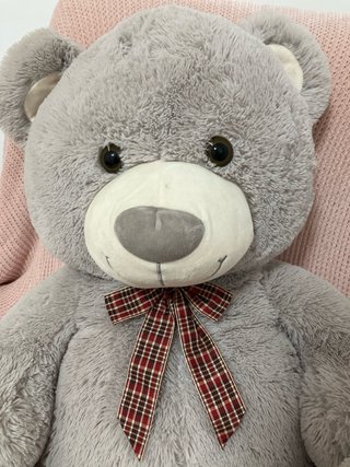 Oso de peluche gris 80 cm