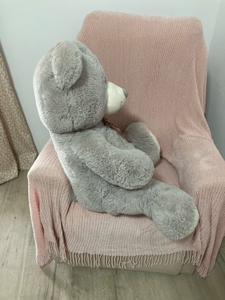 Oso de peluche gris 80 cm