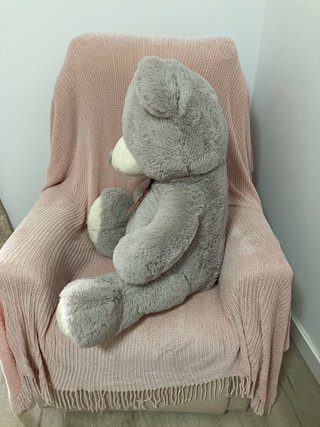 Oso de peluche gris 80 cm