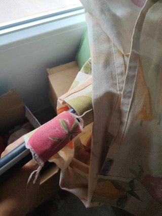 Cortina de cocina con estampado de frutas
